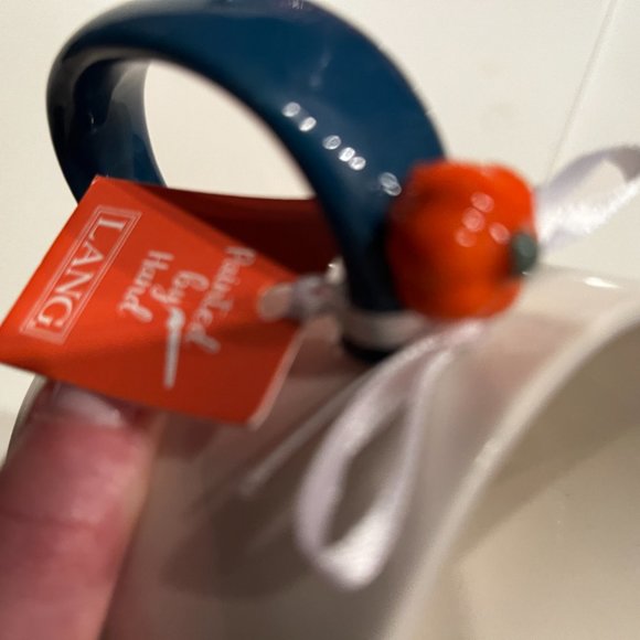 Pumpkin Mug‎ by Lang Designs with Hand Painted Detail and Handle Accent (new) - Picture 6 of 11